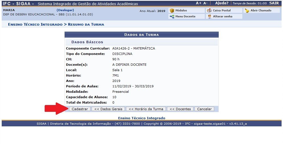  Turma Dependência Cadastro Coordenador de Curso
